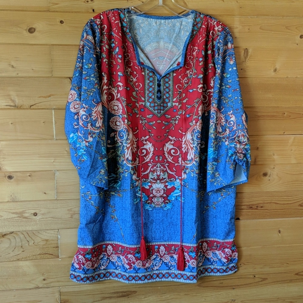 Colorful graphic tunic